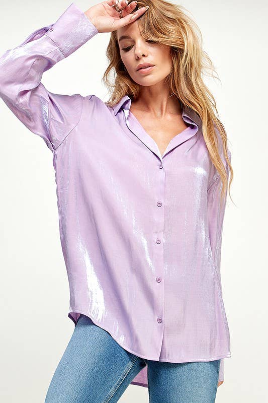 iridescent dress shirt Psychedelic Liquid Chrome Men's Hawaiian Shirt, Futuristic Iridescent Short  Sleeve Festival Button Up Top