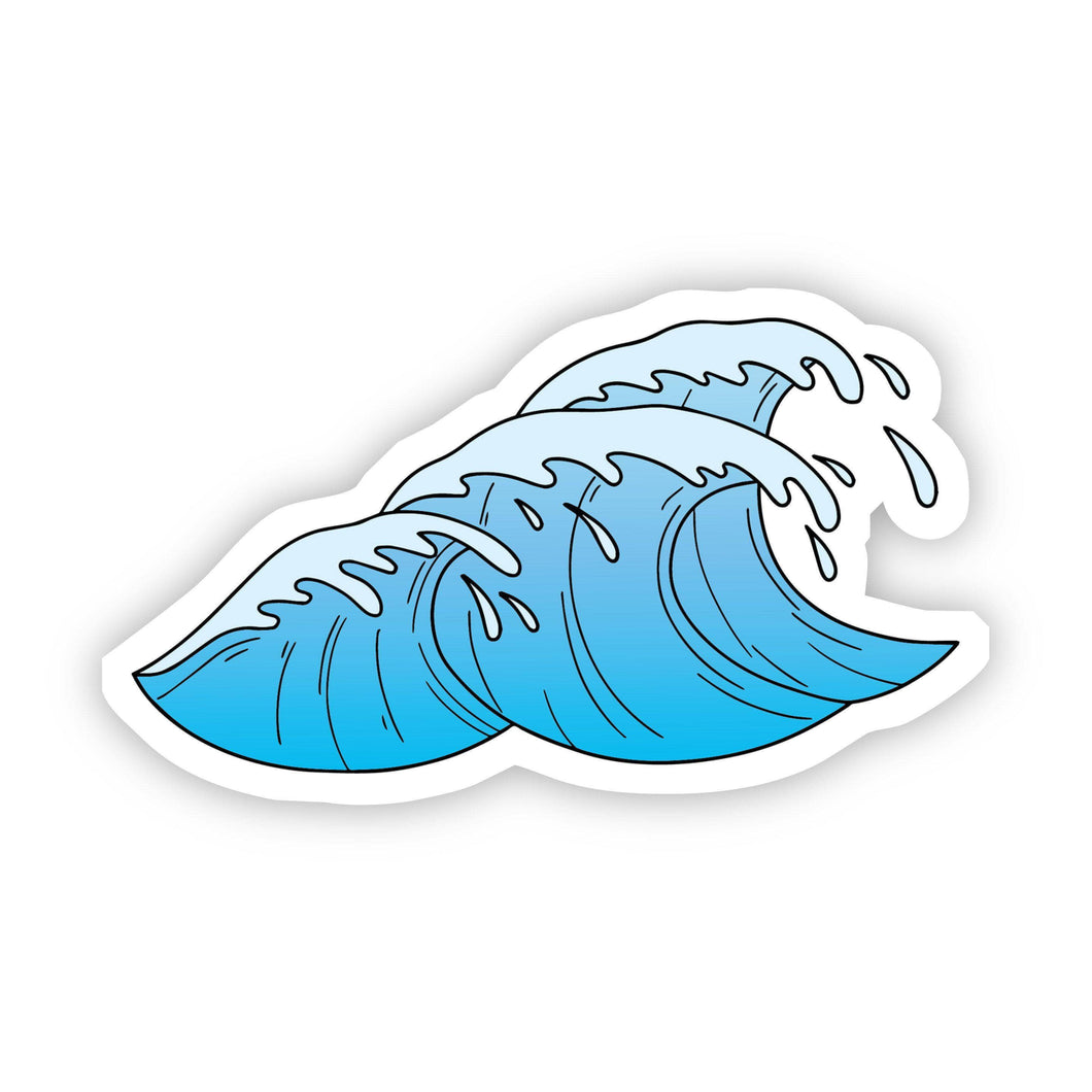 Blue Waves Sticker